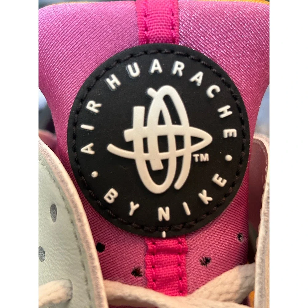 Nike‎ Huarache White Yellow Gold Pink Men's Size 11.5 DD1068-003